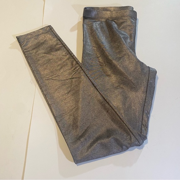 Forever 21 pewter leggings GUC SZ L, nylon elastane blend, very stretchy - Picture 3 of 11